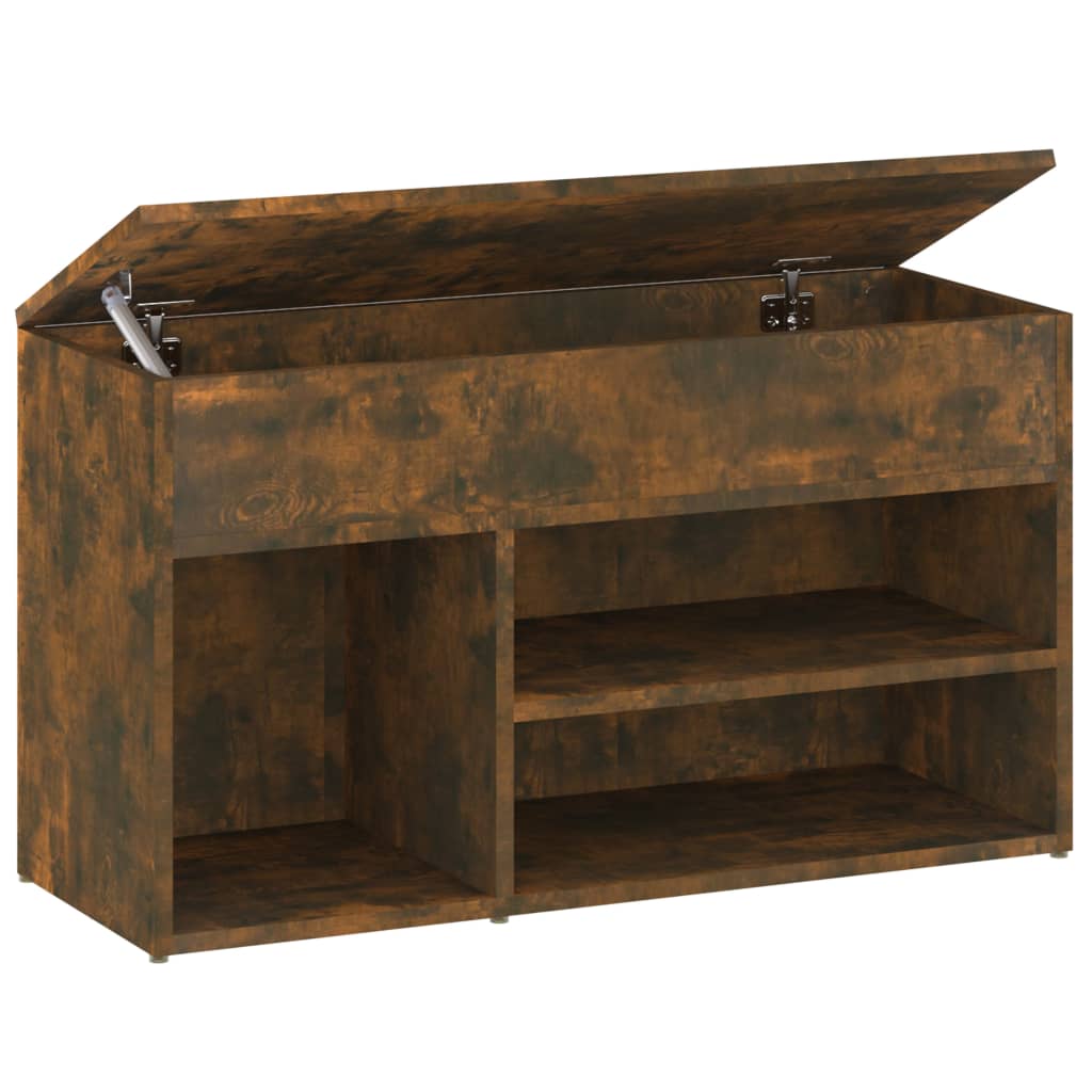 Arc Shoe Chest Smoked Oak Wide & Deep 4 Compartments