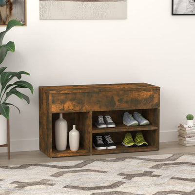 Arc Shoe Chest Smoked Oak Wide & Deep 4 Compartments