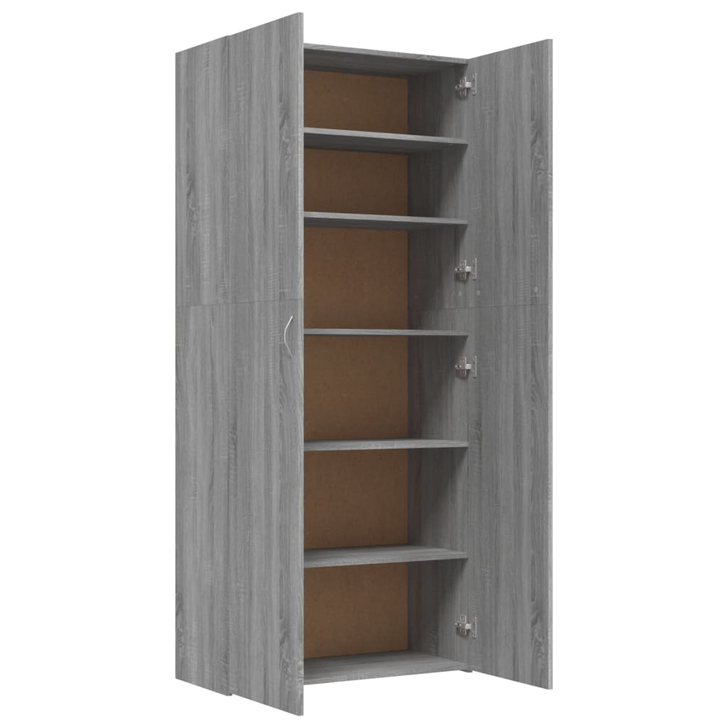 Shoe Cabinet Sonoma Reclaimed Wood 2 Compartments Tall & Skinny