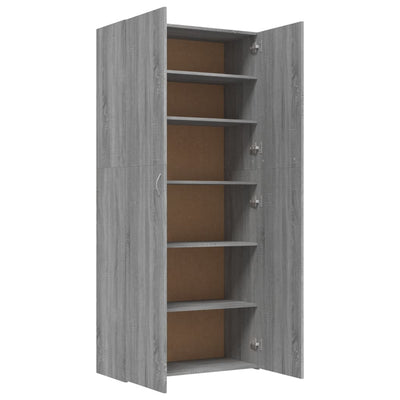 Shoe Cabinet Sonoma Reclaimed Wood 2 Compartments Tall & Skinny