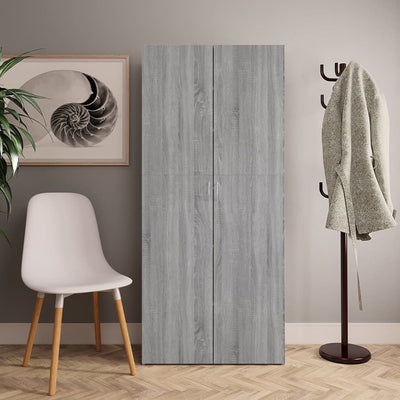 Shoe Cabinet Sonoma Reclaimed Wood 2 Compartments Tall & Skinny