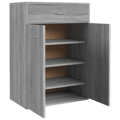 Shoe Cabinet Sonoma Reclaimed Wood 3 Compartments Rectangular