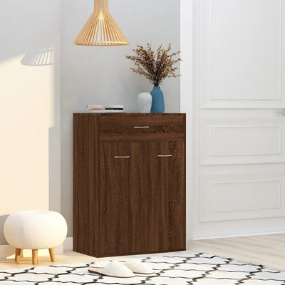 Shoe Cabinet Sonoma Reclaimed Wood 3 Compartments Rectangular