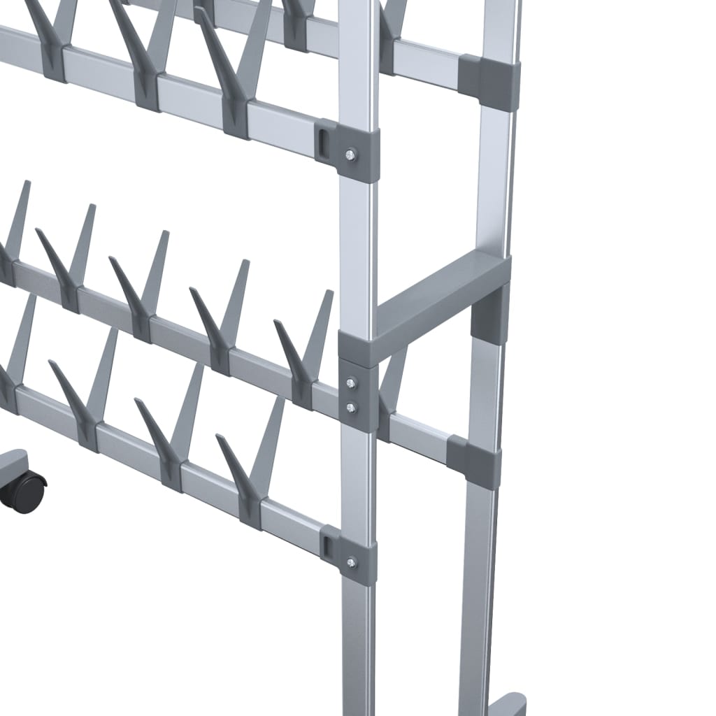 Shoe Rack Aluminum  Rollable Shoe Rack