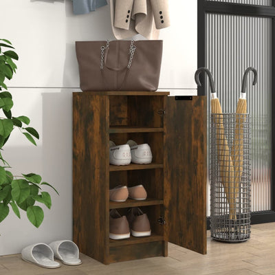 Arc Shoe Cabinet Smoked Oak Medium 4 Drawers