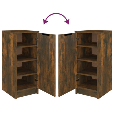 Arc Shoe Cabinet Smoked Oak Medium 4 Drawers
