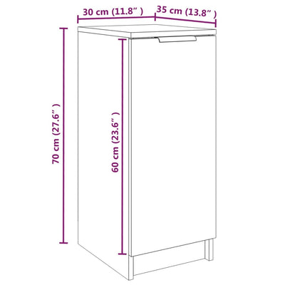 Arc Shoe Cabinet Smoked Oak Medium 4 Drawers