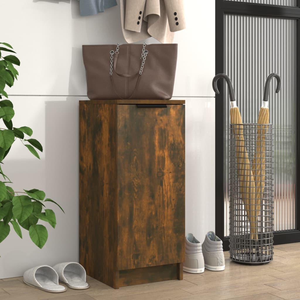 Arc Shoe Cabinet Smoked Oak Medium 4 Drawers