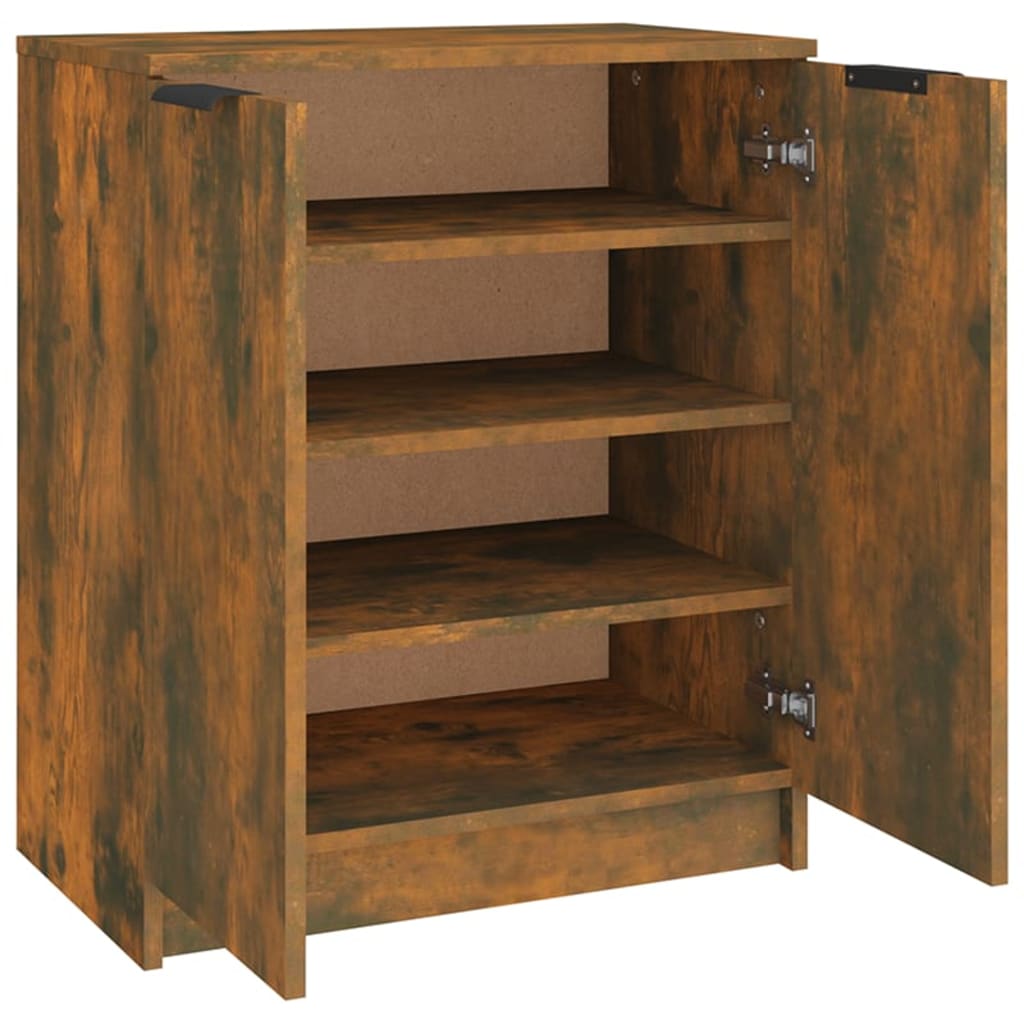 Arc Shoe Cabinet Smoked Oak Rectangular 5 Drawers