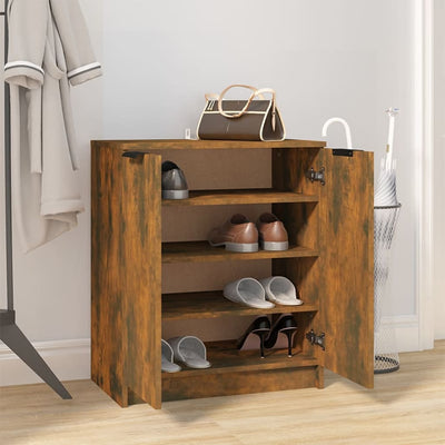 Arc Shoe Cabinet Smoked Oak Rectangular 5 Drawers