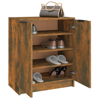 Arc Shoe Cabinet Smoked Oak Rectangular 5 Drawers