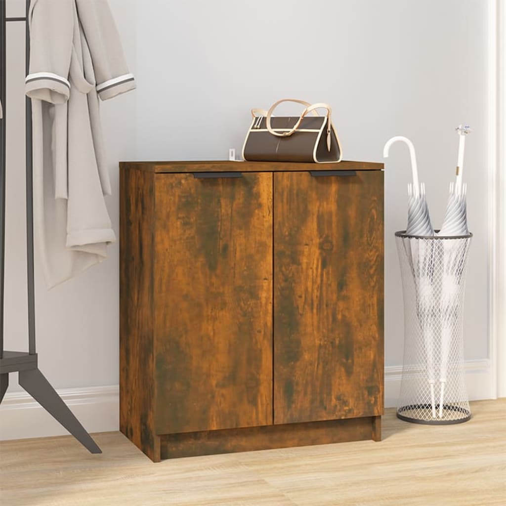 Arc Shoe Cabinet Smoked Oak Rectangular 5 Drawers