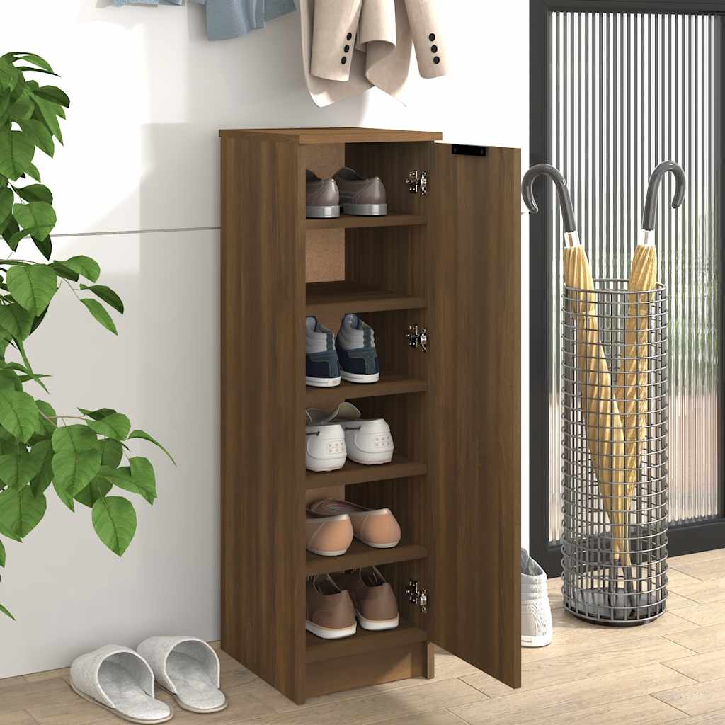 Arc Shoe Cabinet Smoked Oak Medium 7 Drawers