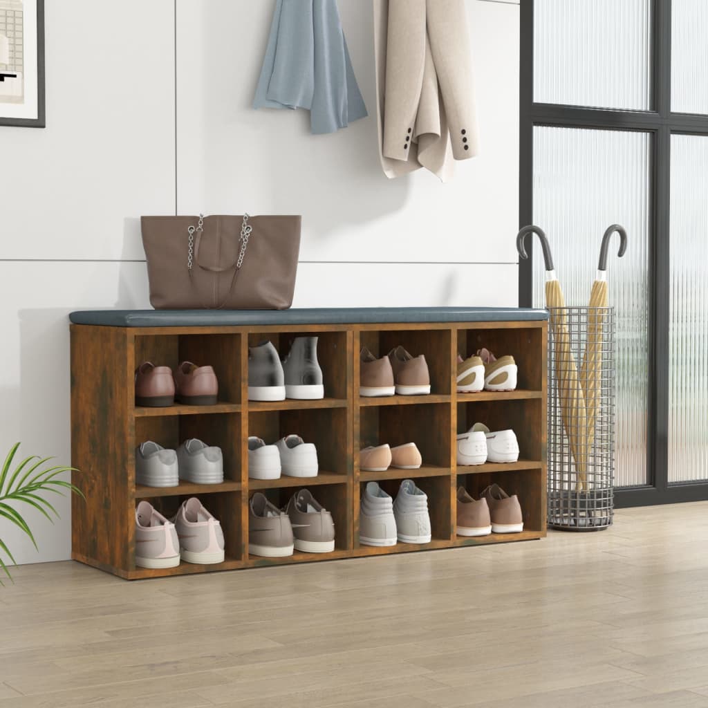 Arc Shoe Bench Solid Pine 12 Compartments Wide & Deep