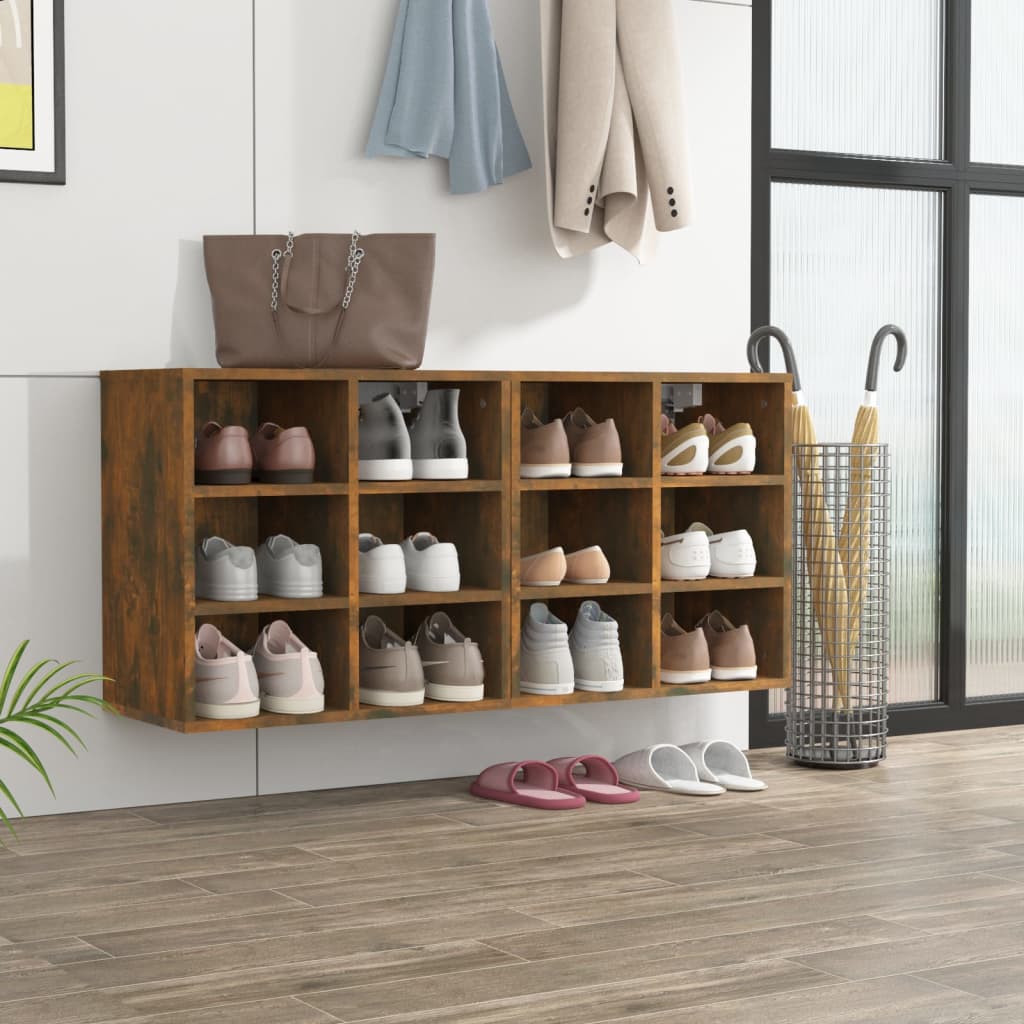 Arc Shoe Bench Solid Pine 12 Compartments Wide & Deep