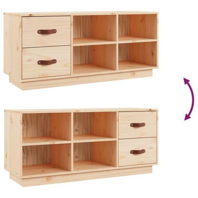 Arc Shoe Bench Natural Pine 6 Compartments Wide & Deep