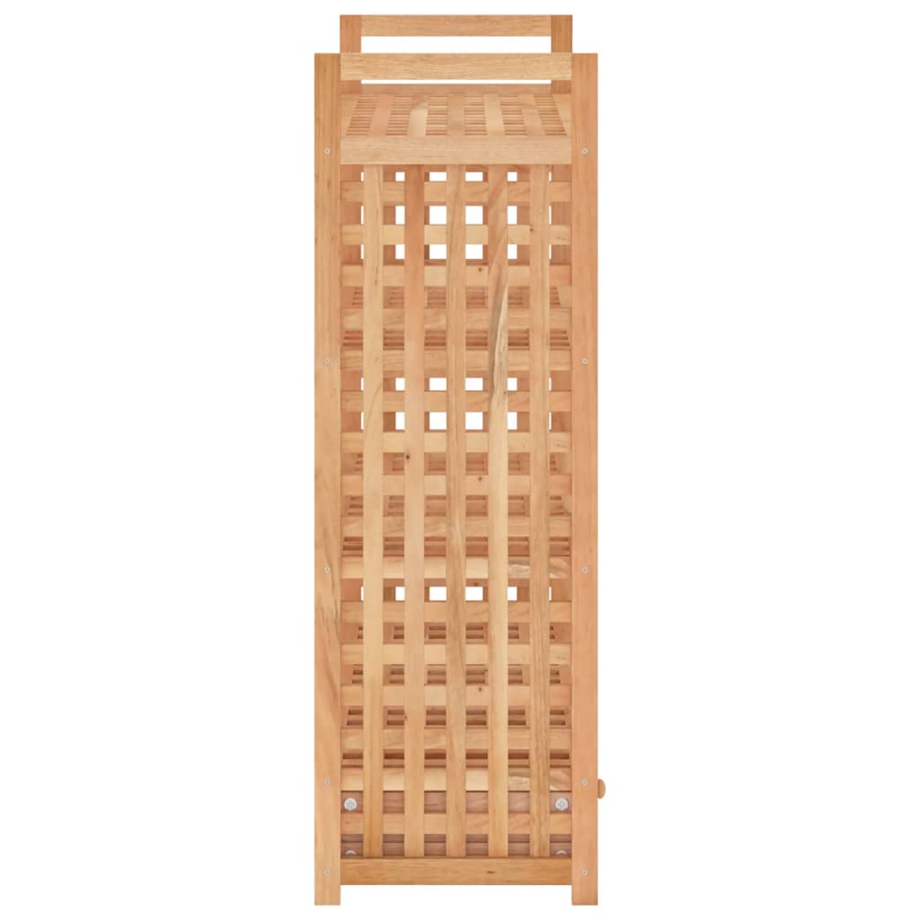 Shoe Rack Solid Walnut 4 Tiers