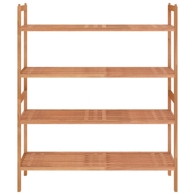 Shoe Rack Solid Walnut 4 Tiers