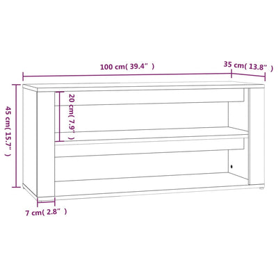 Shoe Cabinet Rich Grain Wood 2 Cabinets