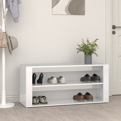 Shoe Cabinet Rich Grain Wood 2 Cabinets