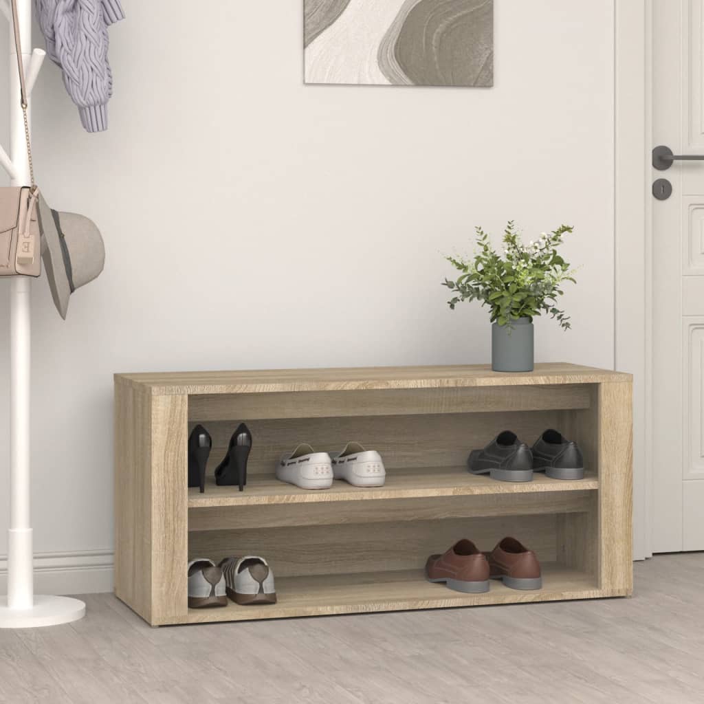 Shoe Cabinet Rich Grain Wood 2 Cabinets