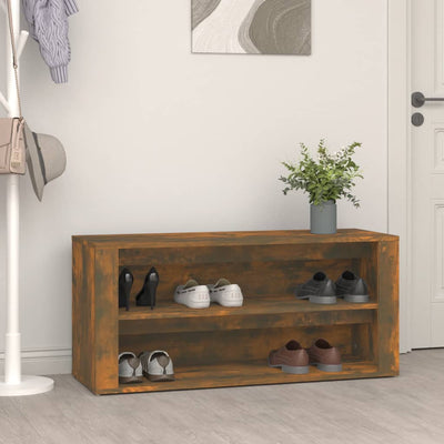 Shoe Cabinet Rich Grain Wood 2 Cabinets
