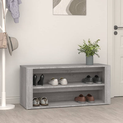 Shoe Cabinet Rich Grain Wood 2 Cabinets