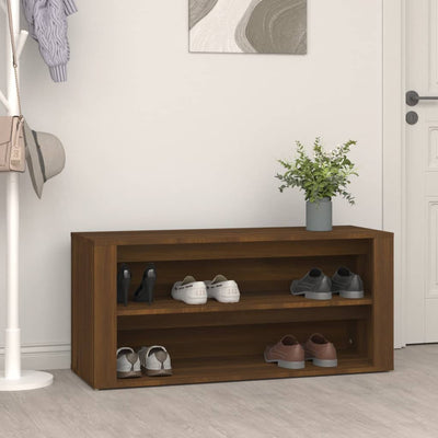 Shoe Cabinet Rich Grain Wood 2 Cabinets