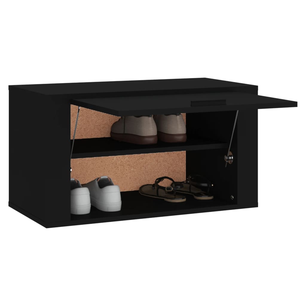Luxo Wall-mounted Shoe Cabinet Solid Pine 2 Compartments
