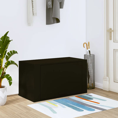 Luxo Wall-mounted Shoe Cabinet Solid Pine 2 Compartments