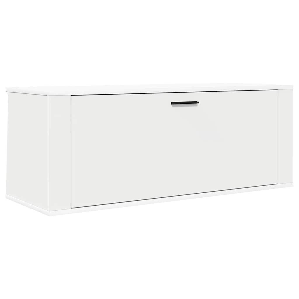 Wall Shoe Cabinet Rich Grain Wood 1 Drop-Down Drawer