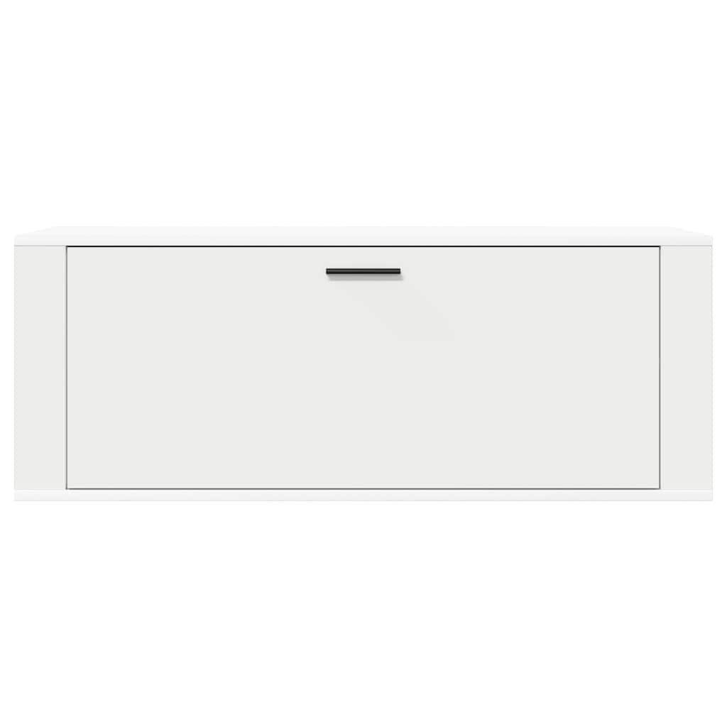 Wall Shoe Cabinet Rich Grain Wood 1 Drop-Down Drawer