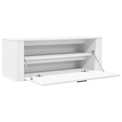Wall Shoe Cabinet Rich Grain Wood 1 Drop-Down Drawer