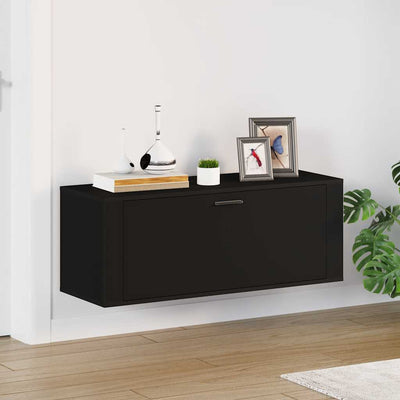 Wall Shoe Cabinet Rich Grain Wood 1 Drop-Down Drawer