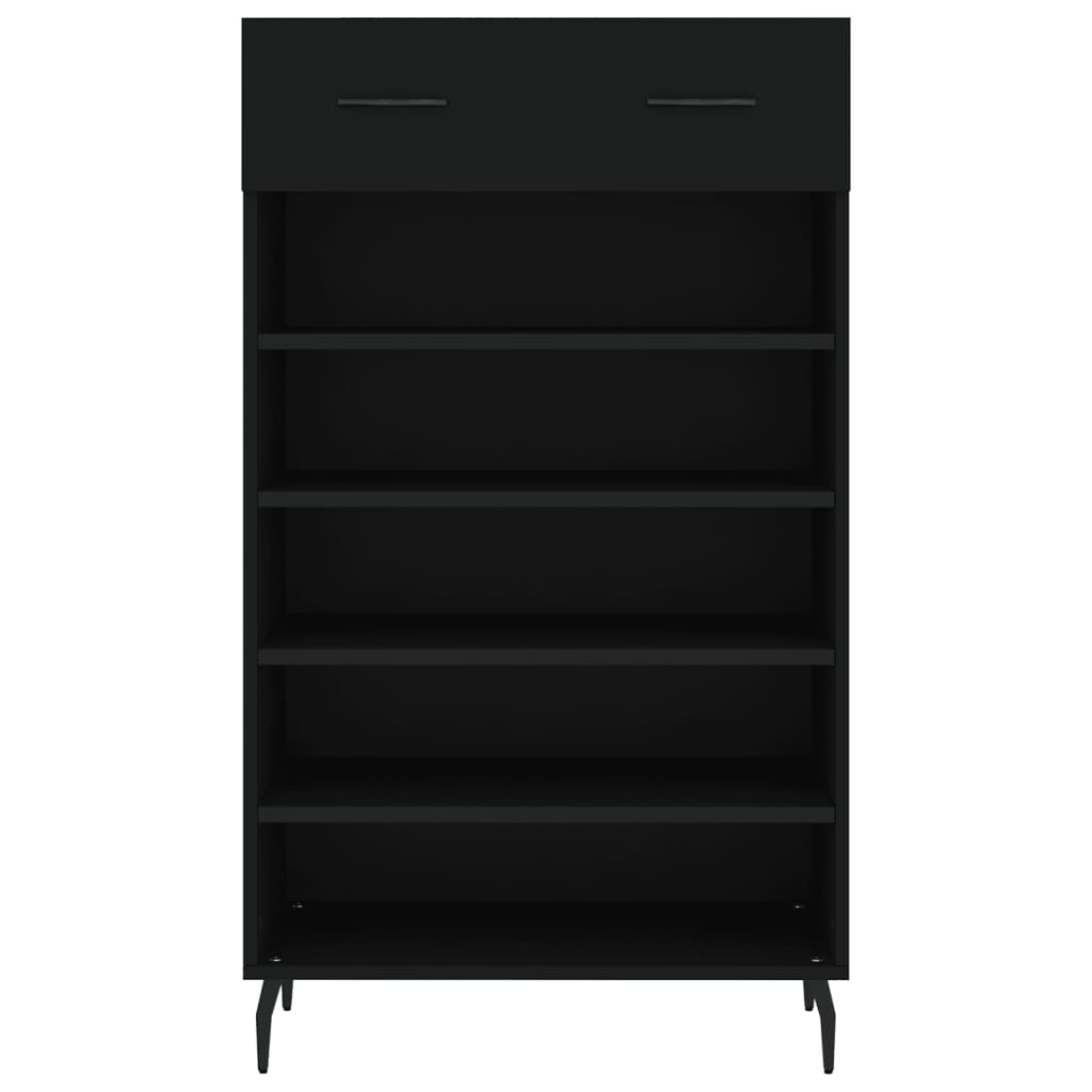 18 Pair Modern Industrial Wooden Shoe Cabinet With 5 Tiers & 1 Drawer