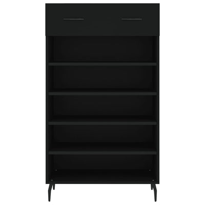 18 Pair Modern Industrial Wooden Shoe Cabinet With 5 Tiers & 1 Drawer
