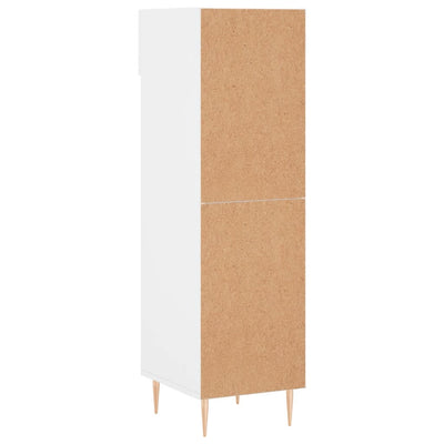Luxo Shoe Cabinet Solid Oak 5 Compartments Tall & Skinny & Metal Feet