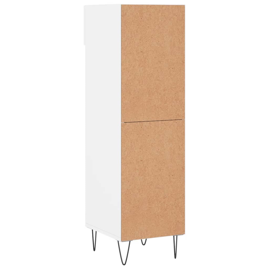 Luxo Shoe Cabinet Solid Oak 5 Compartments Tall & Skinny & Metal Feet