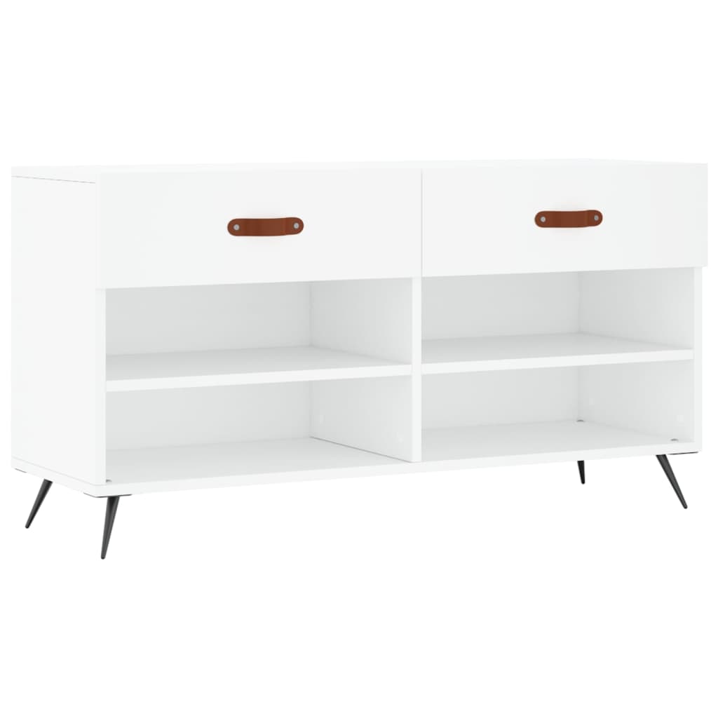 Luxo Shoe Cabinet Solid Oak 6 Compartments Rectangular & Metal Feet