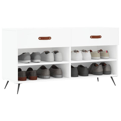 Luxo Shoe Cabinet Solid Oak 6 Compartments Rectangular & Metal Feet