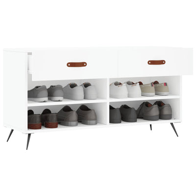 Luxo Shoe Cabinet Solid Oak 6 Compartments Rectangular & Metal Feet