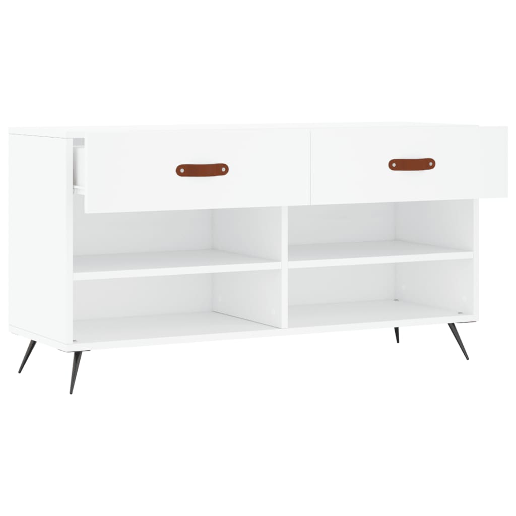 Luxo Shoe Cabinet Solid Oak 6 Compartments Rectangular & Metal Feet