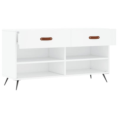 Luxo Shoe Cabinet Solid Oak 6 Compartments Rectangular & Metal Feet
