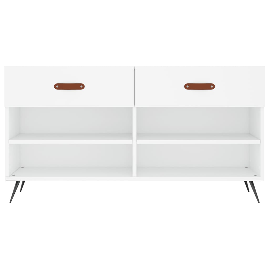 Luxo Shoe Cabinet Solid Oak 6 Compartments Rectangular & Metal Feet