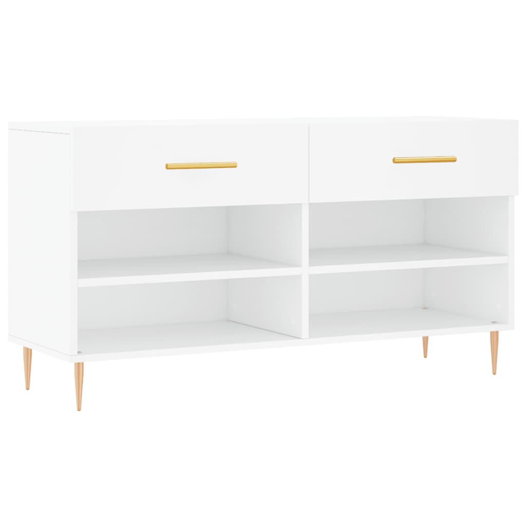 Luxo Shoe Cabinet Solid Oak 6 Compartments Rectangular & Metal Feet