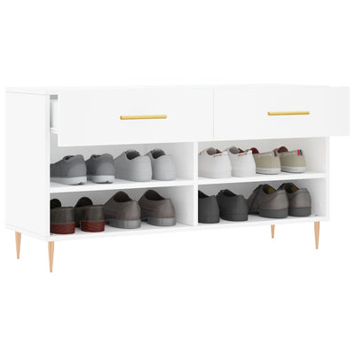 Luxo Shoe Cabinet Solid Oak 6 Compartments Rectangular & Metal Feet