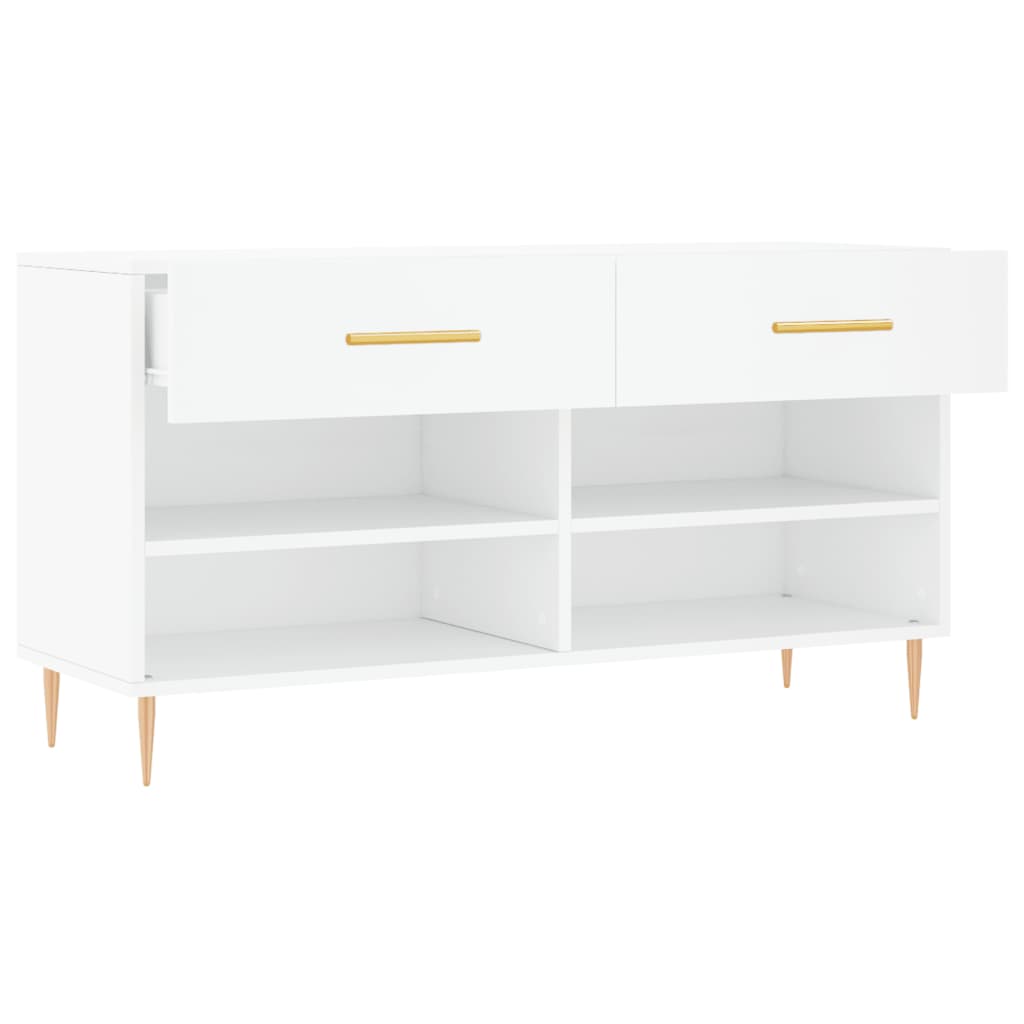 Luxo Shoe Cabinet Solid Oak 6 Compartments Rectangular & Metal Feet