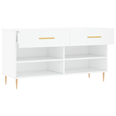 Luxo Shoe Cabinet Solid Oak 6 Compartments Rectangular & Metal Feet