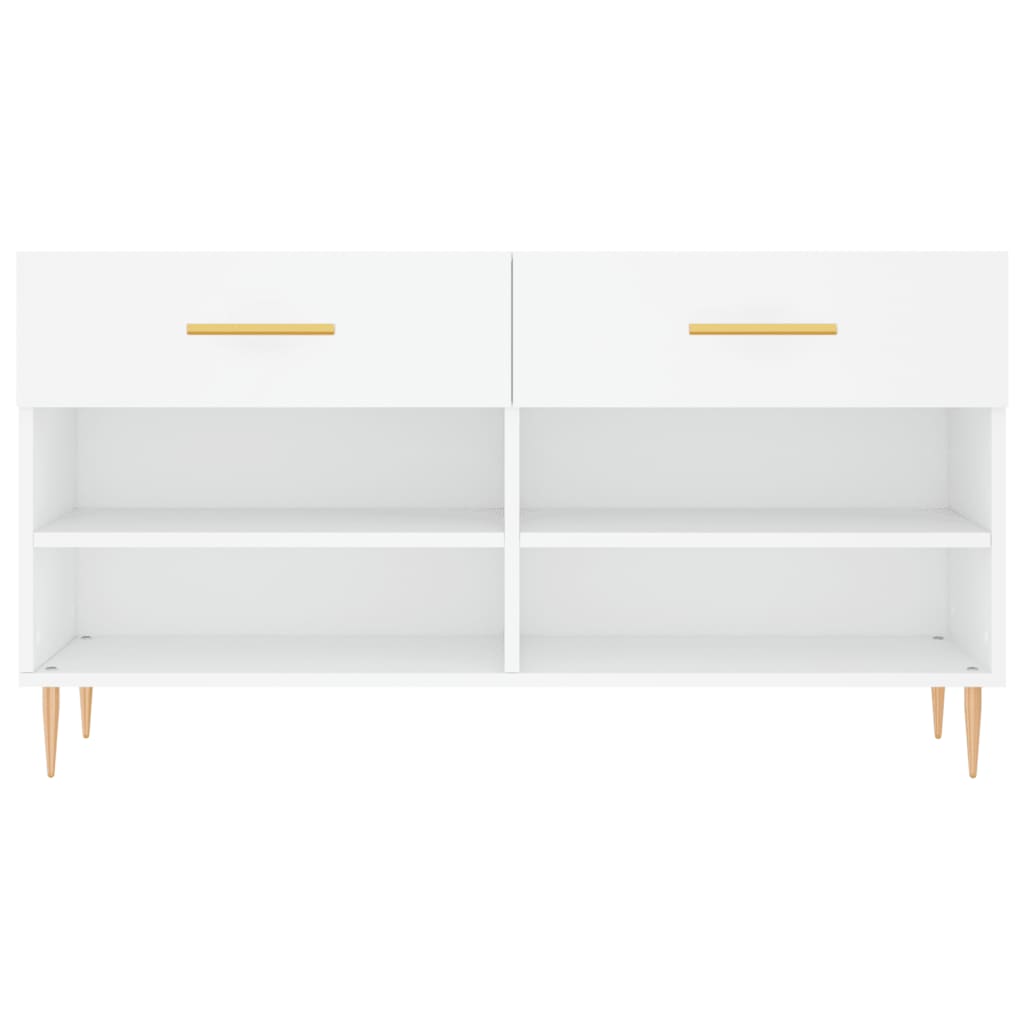 Luxo Shoe Cabinet Solid Oak 6 Compartments Rectangular & Metal Feet
