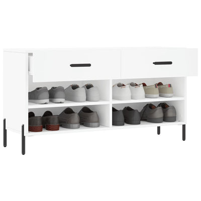 Luxo Shoe Cabinet Solid Oak 6 Compartments Rectangular & Metal Feet